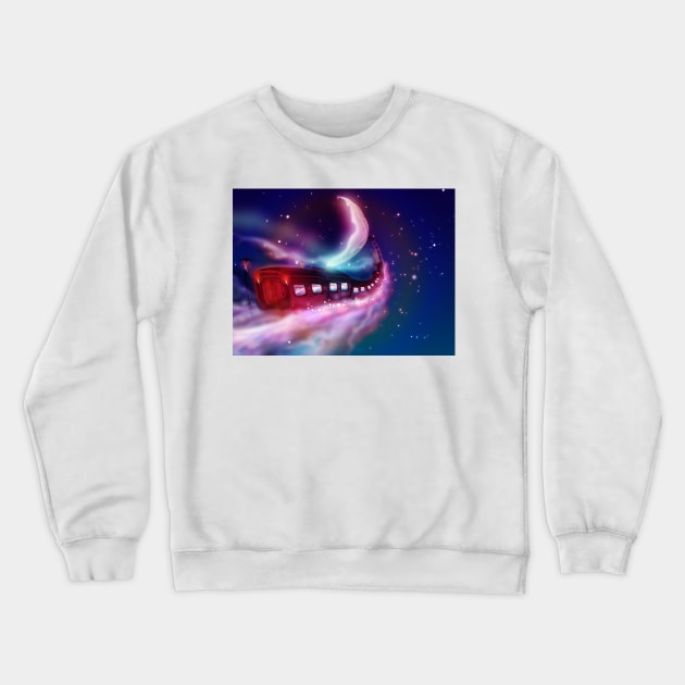 Voyage to the Moon Crewneck Sweatshirt by nickemporium1